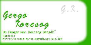 gergo korcsog business card